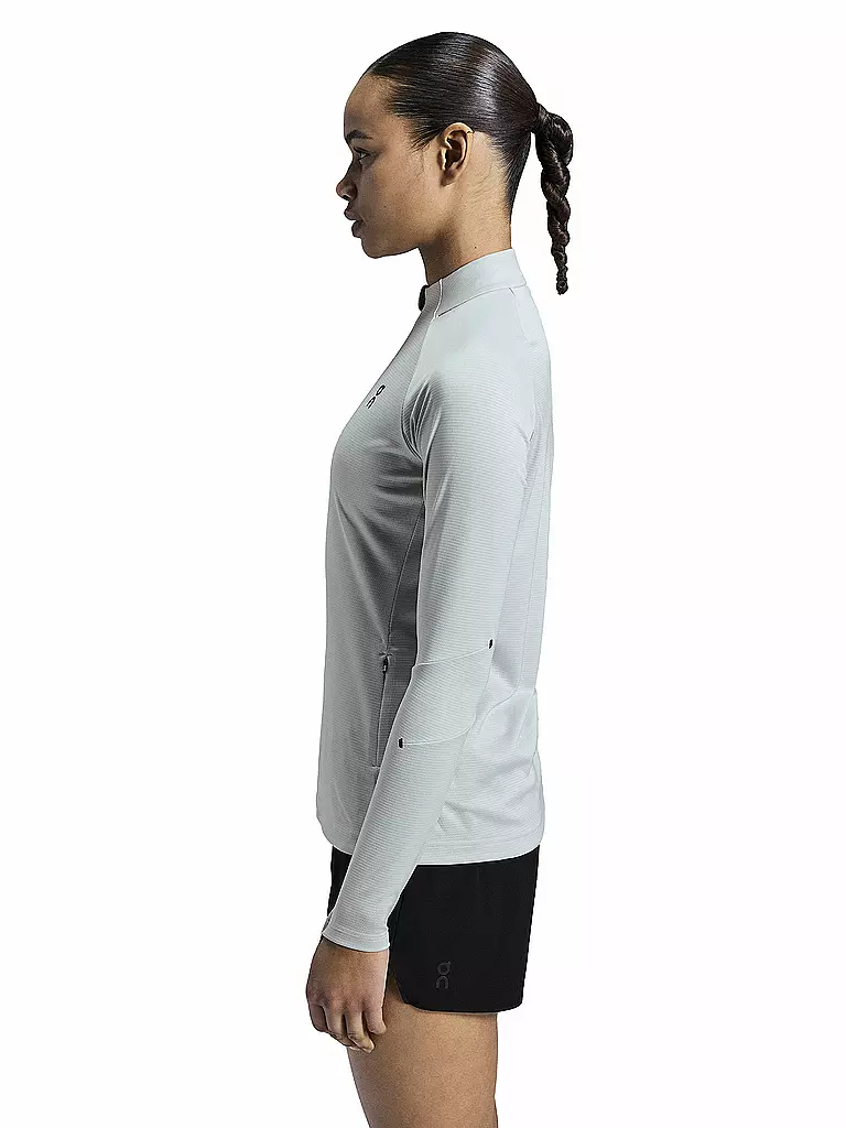 ON | Damen Funktions Zipshirt Climate | Gris claro