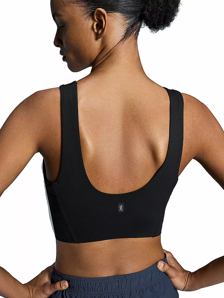 ON | Damen Laufshirt Core 2in1 Crop | Negro