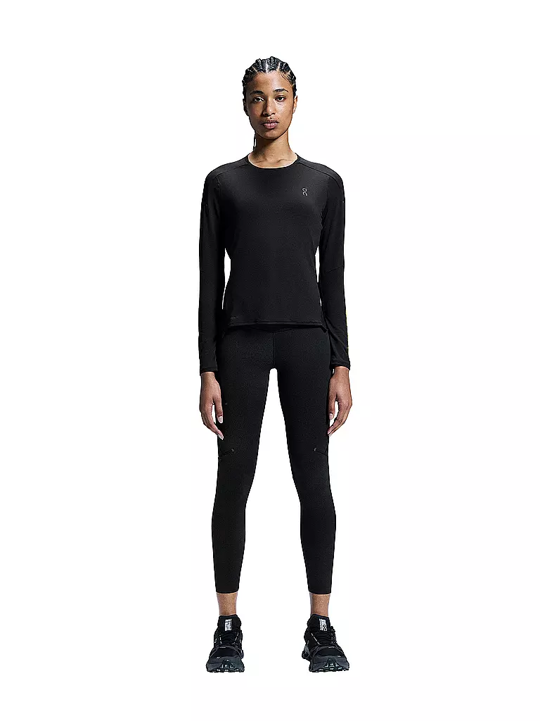 ON | Damen Laufshirt Performance Long-T Lumos  | Negro