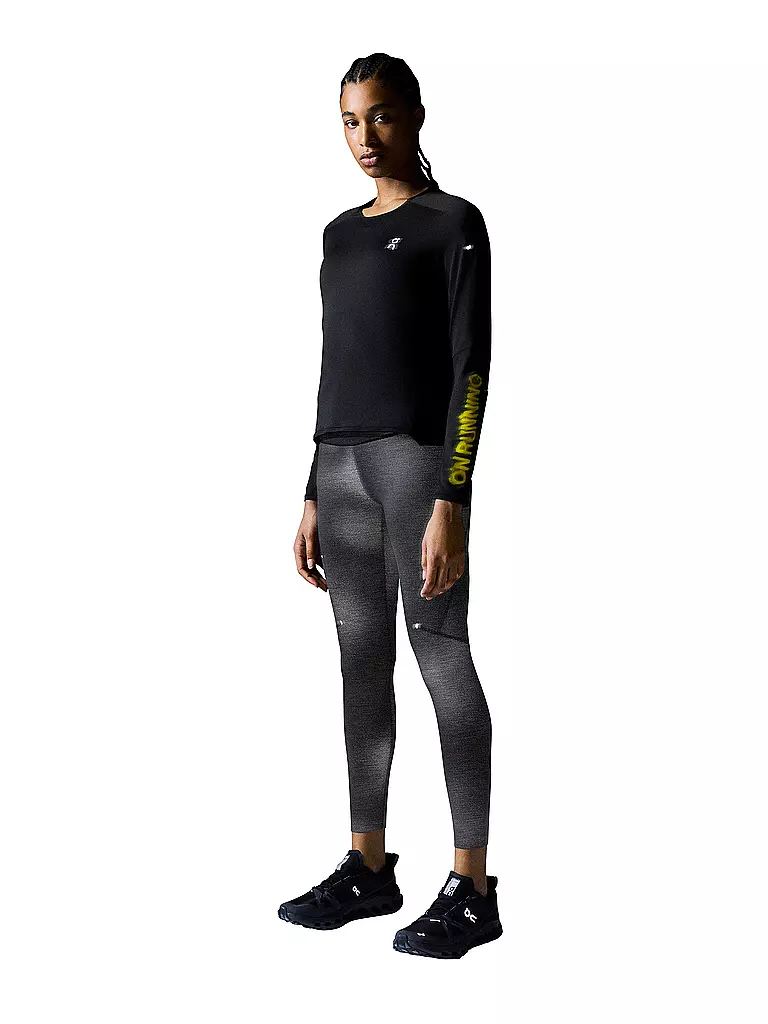 ON | Damen Laufshirt Performance Long-T Lumos  | Negro