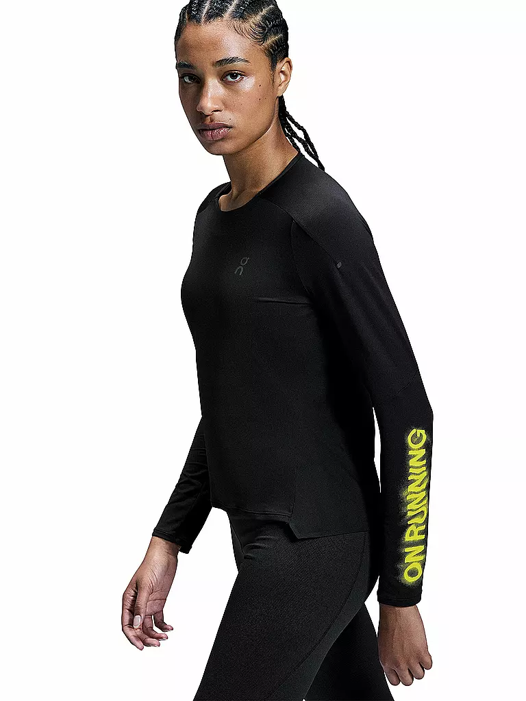 ON | Damen Laufshirt Performance Long-T Lumos  | Negro