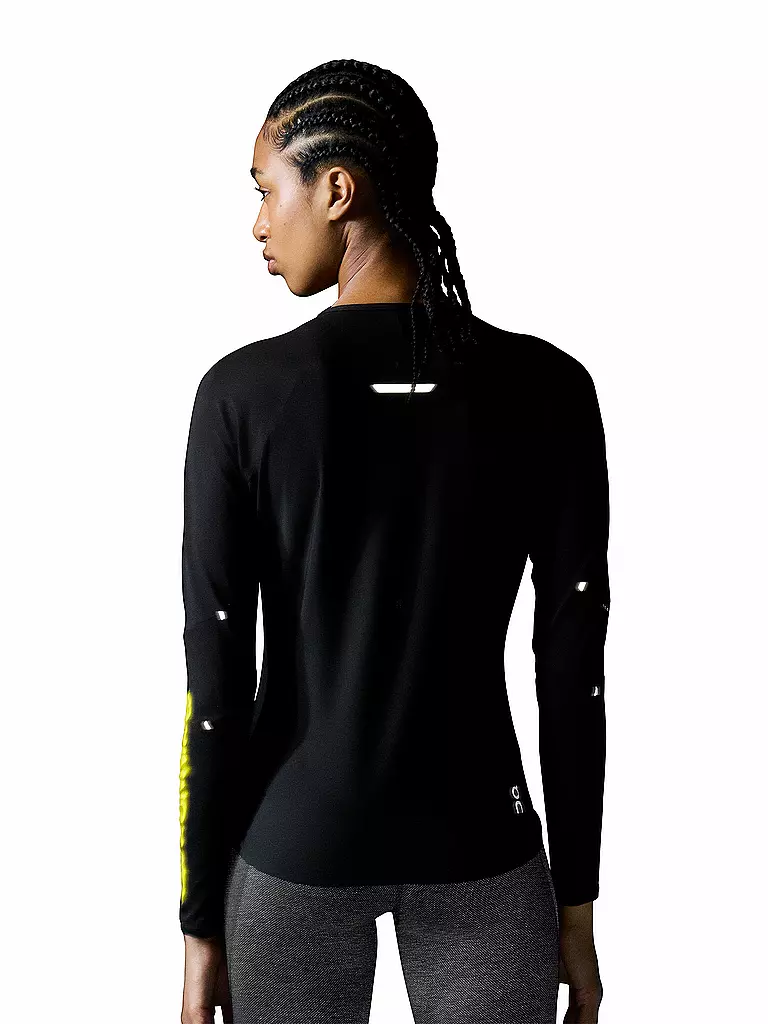 ON | Damen Laufshirt Performance Long-T Lumos  | Negro