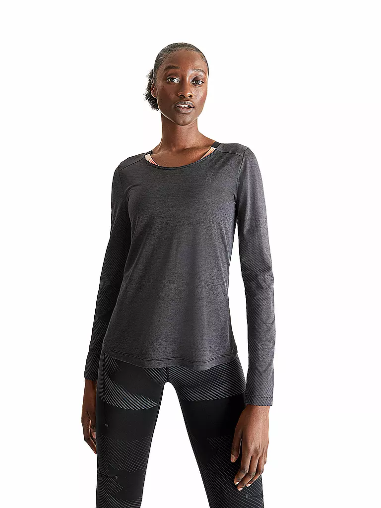 ON | Damen Laufshirt Performance Long-T Lumos | Negro