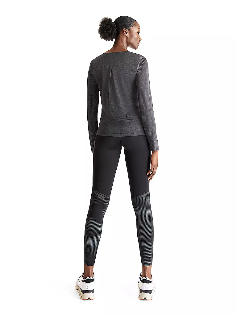 ON | Damen Laufshirt Performance Long-T Lumos | Negro