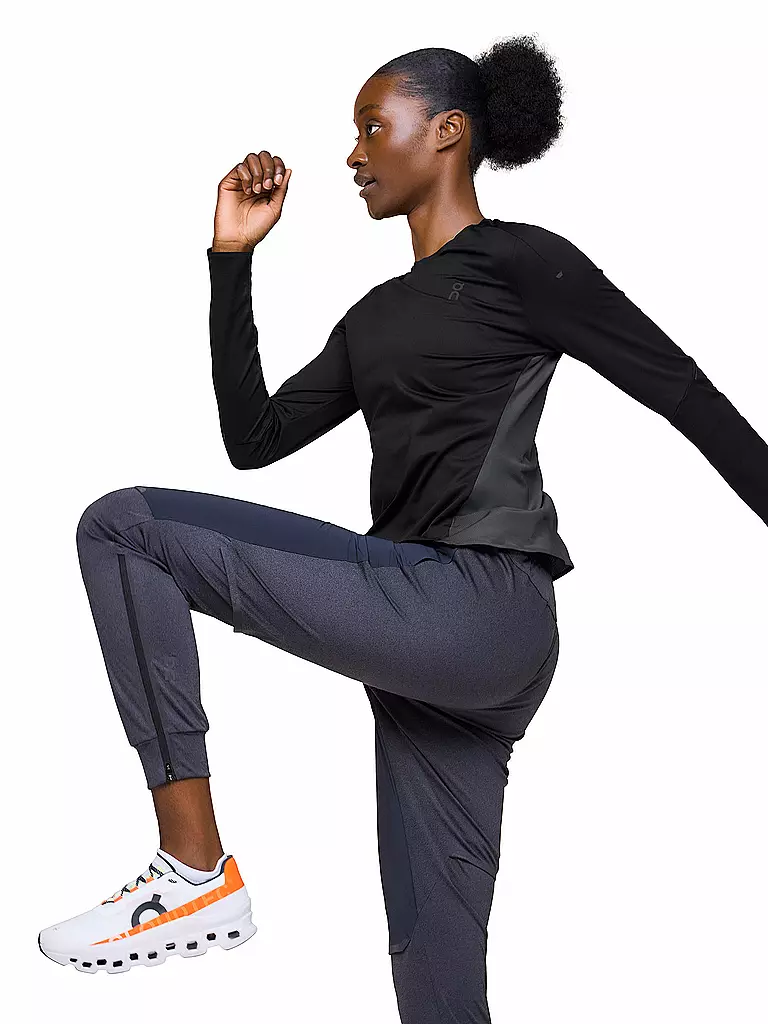 ON | Damen Laufshirt Performance Long-T | Negro
