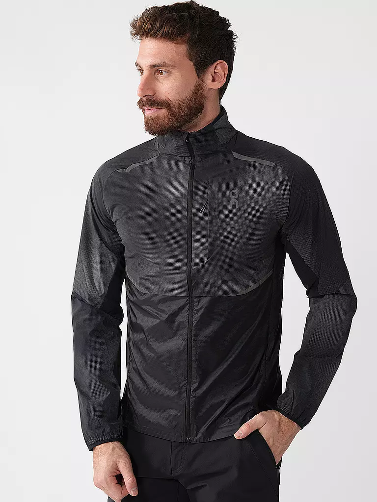 ON | Herre Laufjacke Weather Lumos | Negro