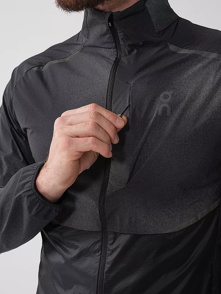 ON | Herre Laufjacke Weather Lumos | Negro