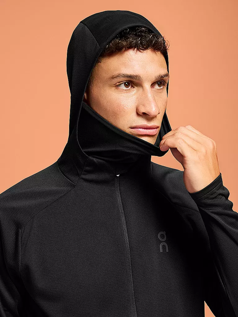 ON | Herren Laufjacke Climate Zip Hoodie | Negro