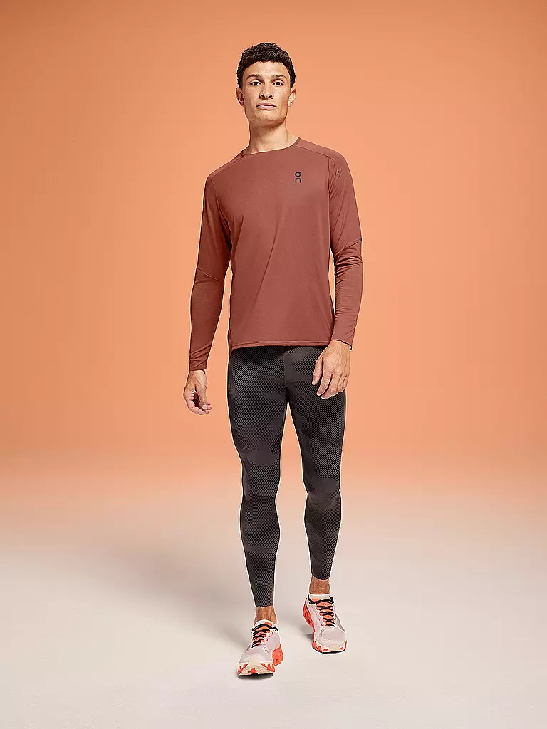 ON | Herren Laufshirt Performance Long-T | Naranja