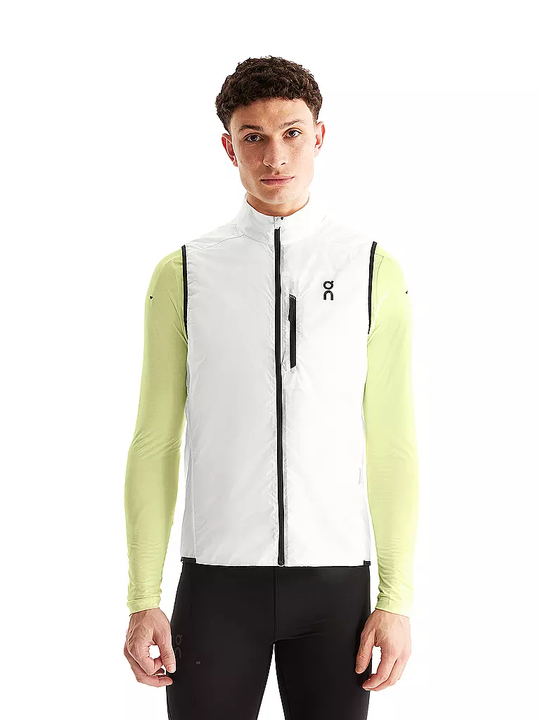 ON | Herren Laufweste Weather Vest | Blanco