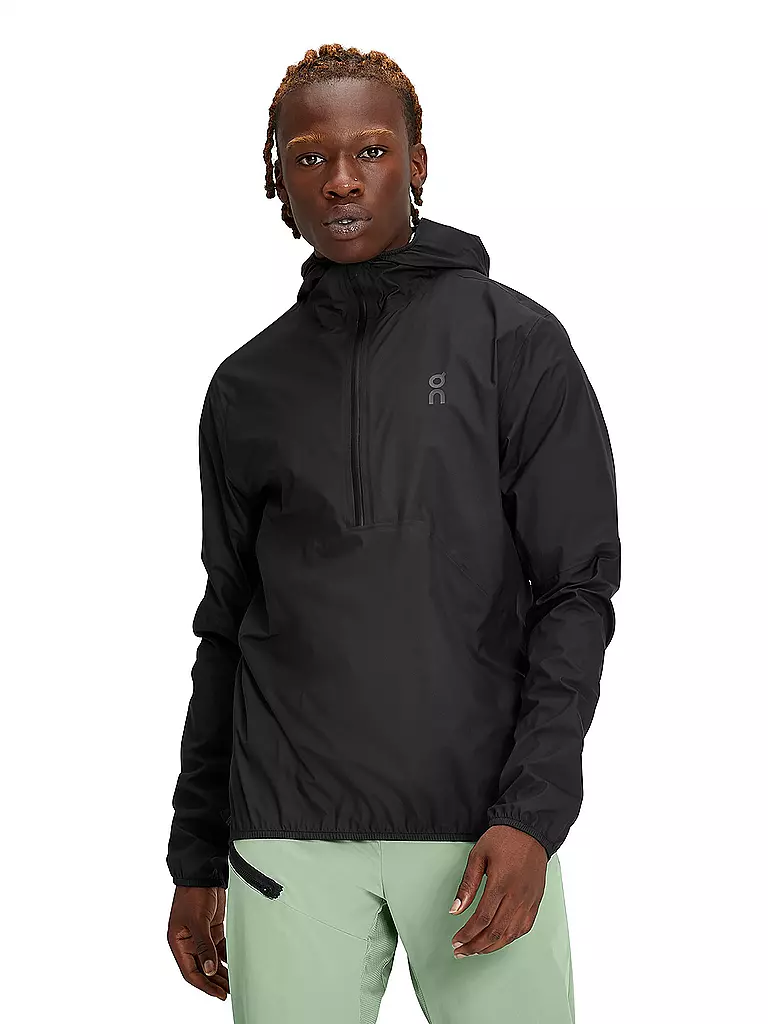 ON | Herren Wanderjacke Anorak Waterproof Hoodie | Negro