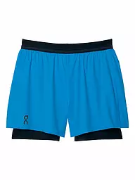 ON | Pantalón corto de running Performance 2/1 para hombre | Azul