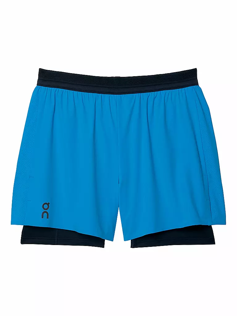 ON | Pantalón corto de running Performance 2/1 para hombre | Azul