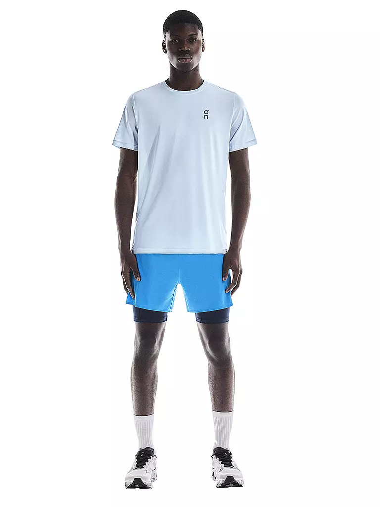 ON | Pantalón corto de running Performance 2/1 para hombre | Azul