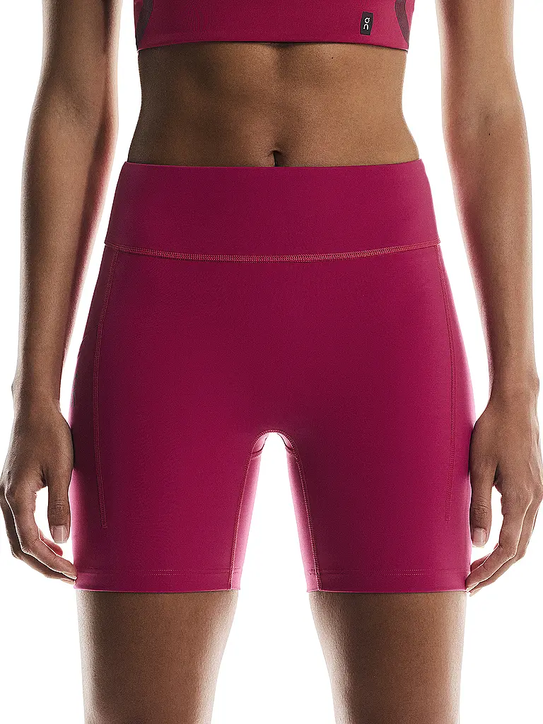 ON | Pantalón corto de running Performance para mujer | Rojo oscuro