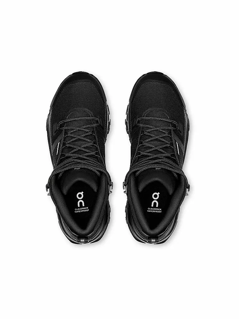 ON | Zapatillas de senderismo para mujer Cloudrock Mid WP | Negro