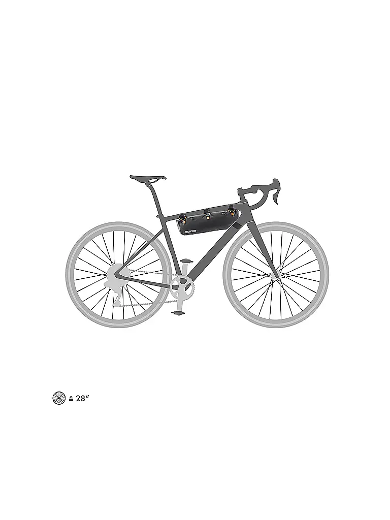 ORTLIEB | Packtasche Oberrohrtasche Frame-Pack RC Toptube 3L | Negro