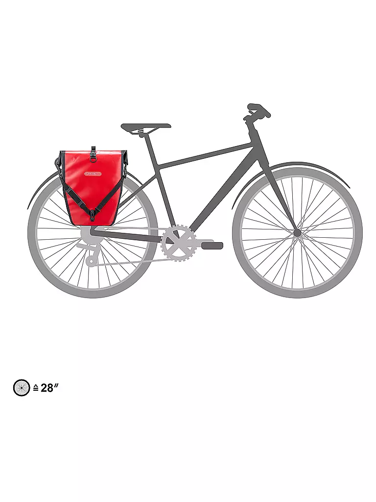 ORTLIEB | Set de alforjas Back-Roller Classic QL2.1 2 x 20L | Rojo