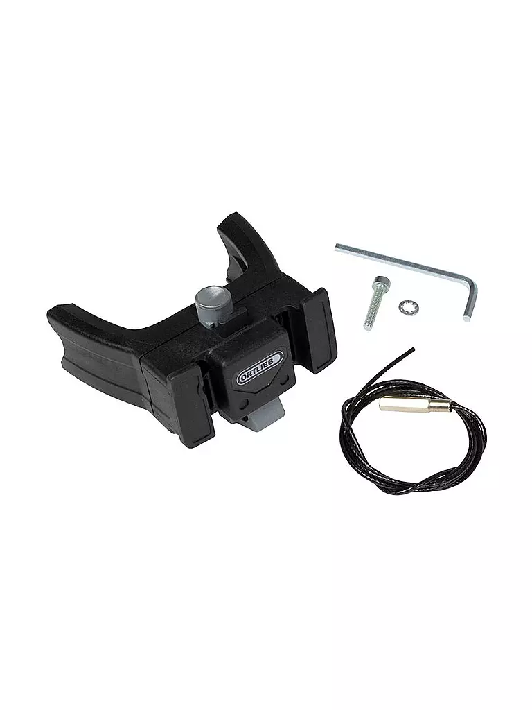 ORTLIEB | Soporte de manillar para bicicleta eléctrica sin candado | Negro