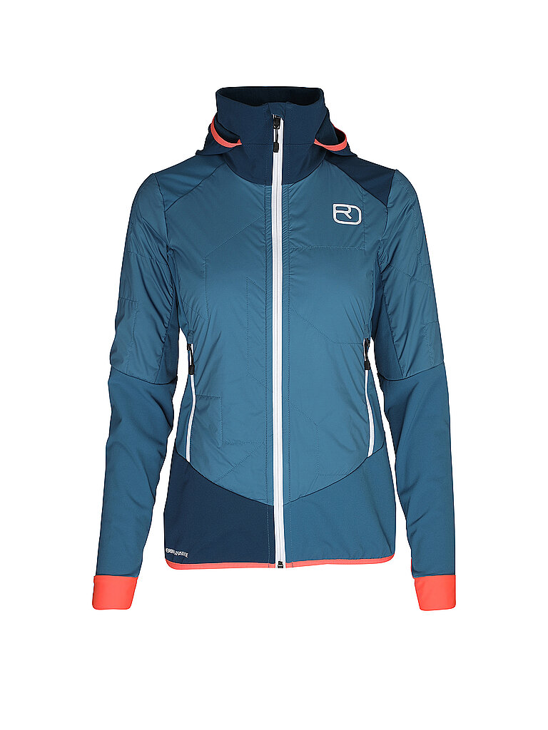Chaqueta híbrida de mujer Col.Becchei con capucha azul M