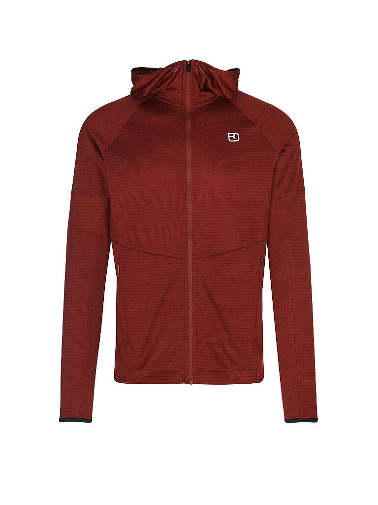 Chaqueta polar con capucha Light Grid para hombre rojo oscuro L