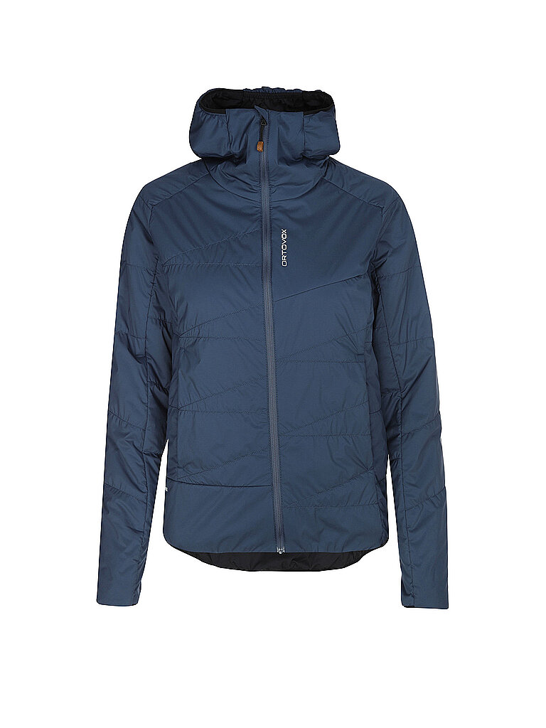 Chaqueta aislante de esquí de travesía para mujer Piz Duan SW con capucha azul oscuro M