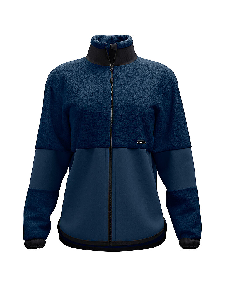Chaqueta polar Teddy para mujer azul oscuro XS