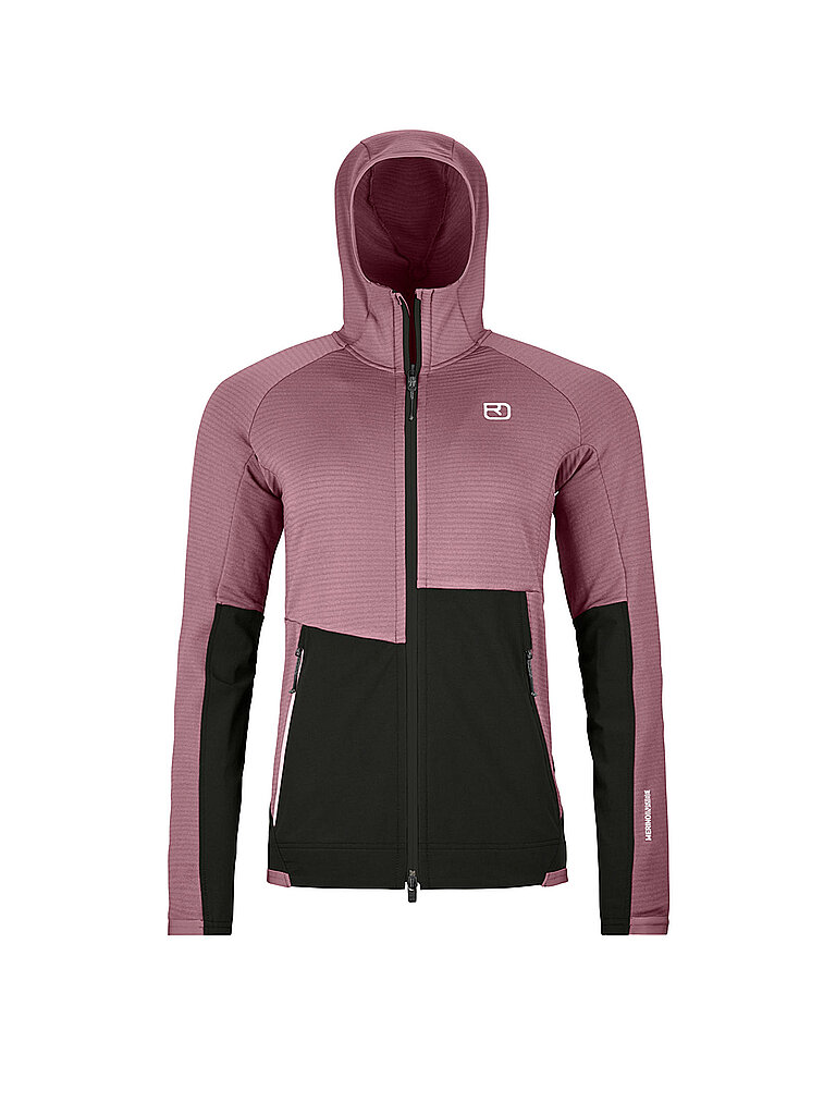 Chaqueta polar con capucha Rib para mujer rosa M
