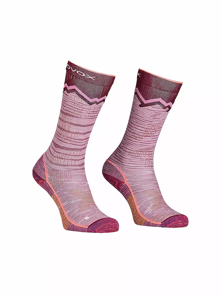 ORTOVOX | Calcetines largos de esquí de travesía para mujer Tour | Rosa