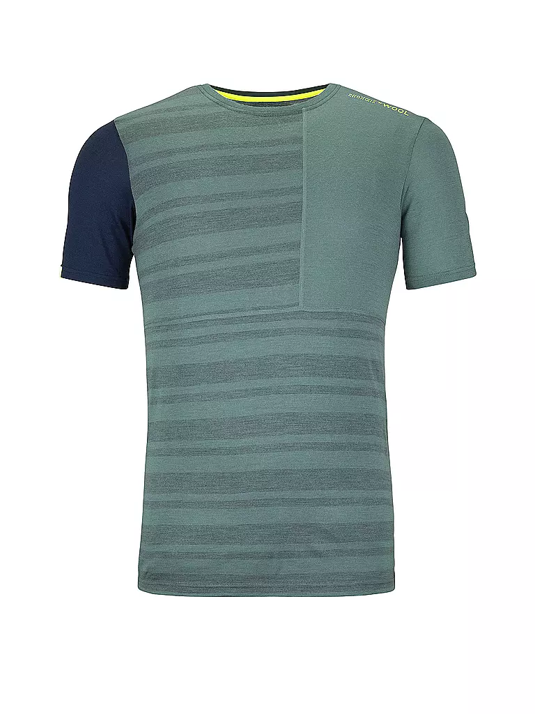 ORTOVOX | Camiseta de hombre Rock'n'Wool 185 | Verde oscuro