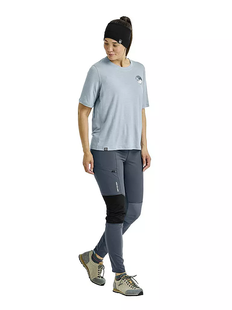 ORTOVOX | Camiseta de senderismo para mujer Round Landscape 140 Cool | Azul claro
