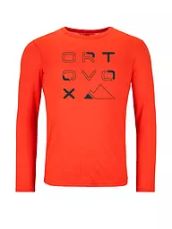 ORTOVOX | Herren Funktionsshirt 185 Merino Brand Outline | Naranja