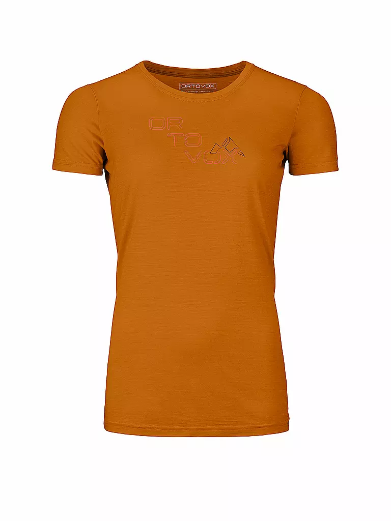 ORTOVOX | Camiseta funcional de mujer 185 Merino Tangram | Naranja