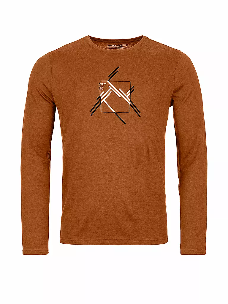 ORTOVOX | Camiseta funcional para hombre 185 Merino MTN Cutout | Marrón