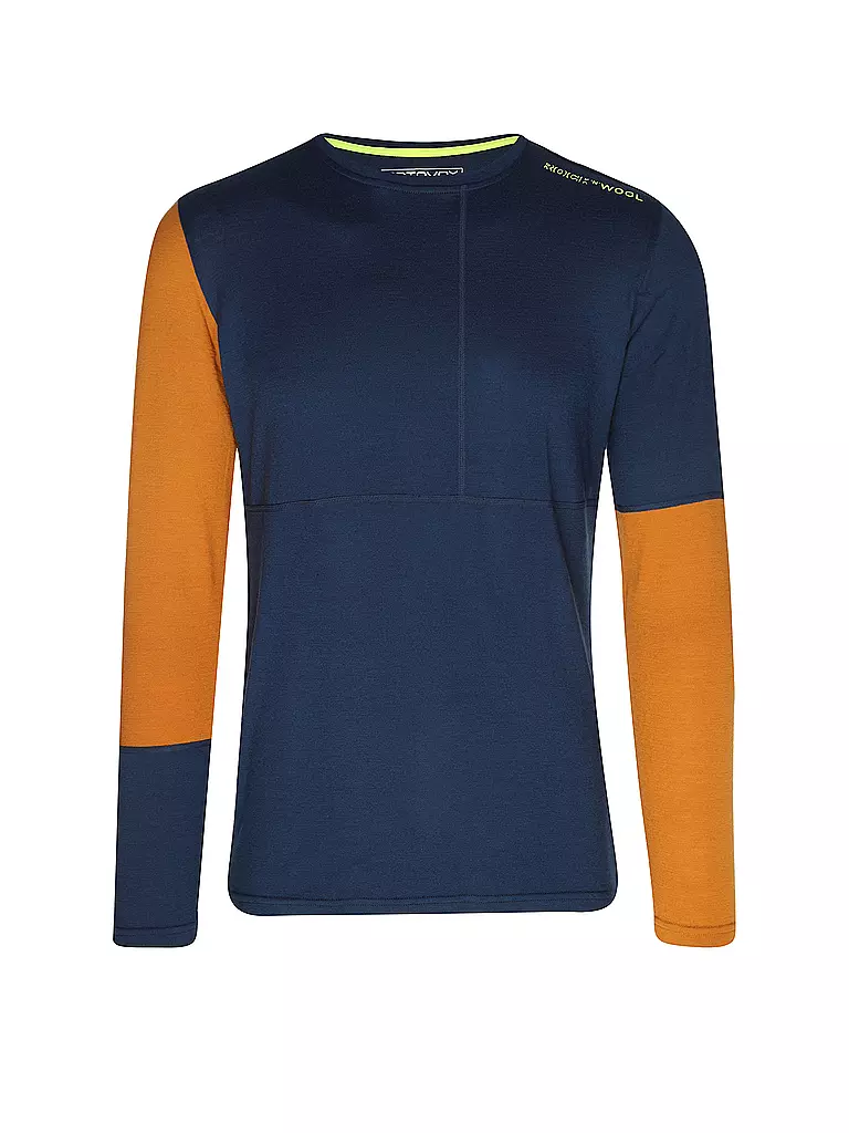 ORTOVOX | Camiseta funcional para hombre Rock'n'Wool 185 | Azul oscuro