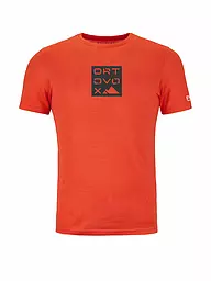 ORTOVOX | Camiseta funcional para hombre Square 185 Merio | Naranja