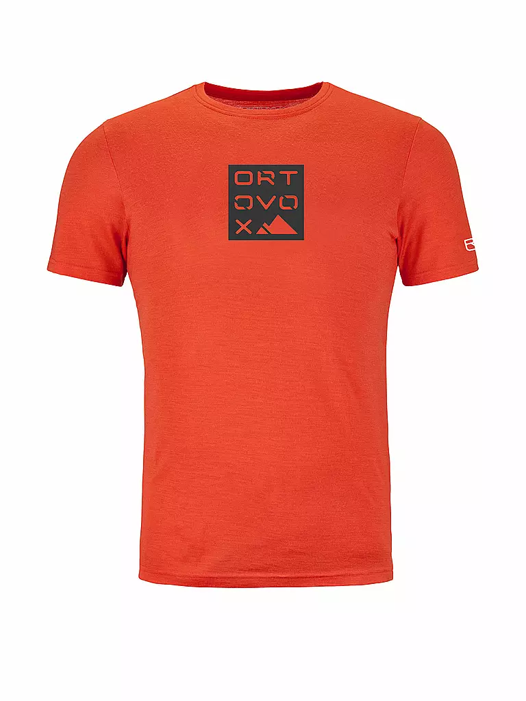 ORTOVOX | Camiseta funcional para hombre Square 185 Merio | Naranja