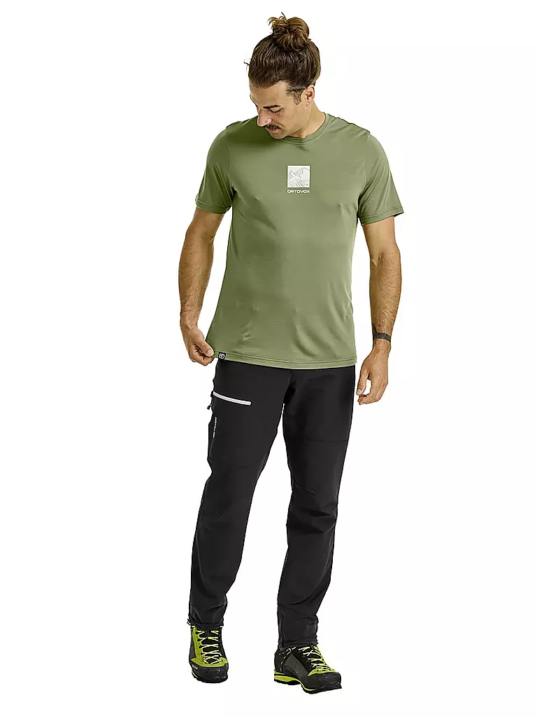 ORTOVOX | Camiseta funcional para hombre Tec Abstract TS 120COOL | Oliva