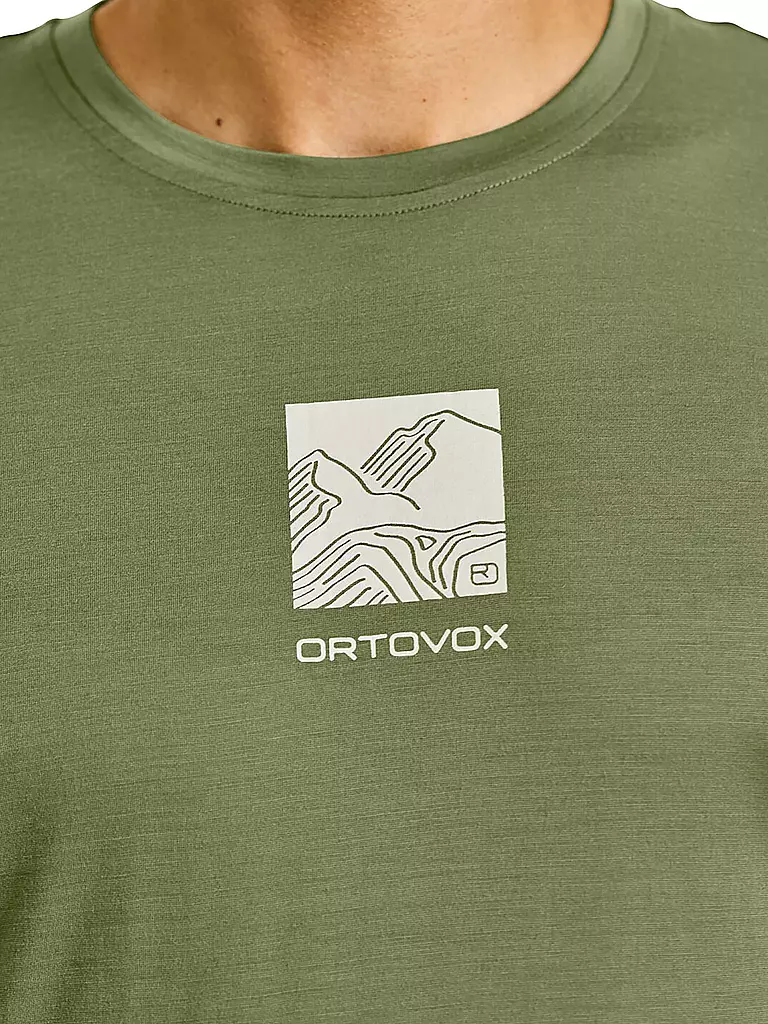 ORTOVOX | Camiseta funcional para hombre Tec Abstract TS 120COOL | Oliva