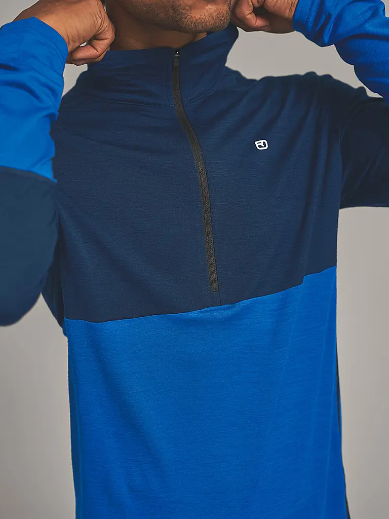 ORTOVOX | Camiseta interior con cremallera para hombre 185 ROCK'N'WOOL |