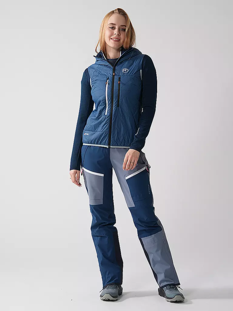 ORTOVOX | Chaleco aislante de mujer Swisswool Piz Boè con capucha | Azul
