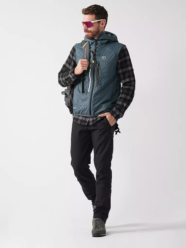 ORTOVOX | Chaleco aislante para hombre Swisswool Piz Boè con capucha | Petróleo