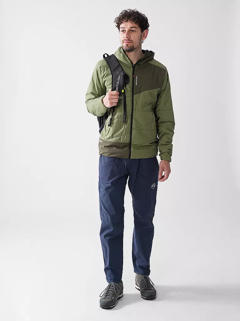 ORTOVOX | Chaqueta aislante de touring para hombre Piz Duan SW con capucha | Oliva
