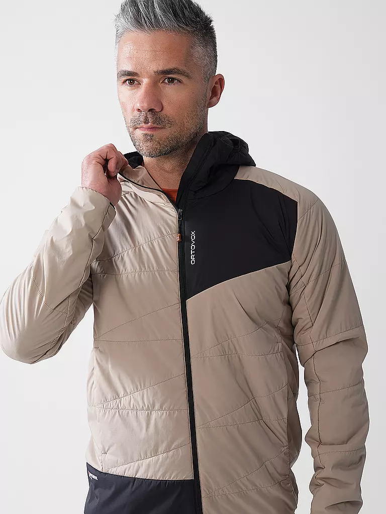 ORTOVOX | Chaqueta aislante de touring para hombre Piz Duan SW con capucha | Camel