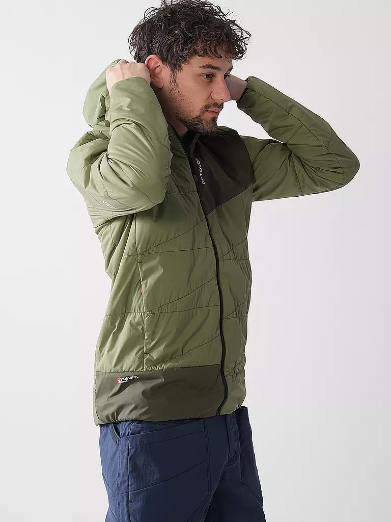 ORTOVOX | Chaqueta aislante de touring para hombre Piz Duan SW con capucha | Oliva