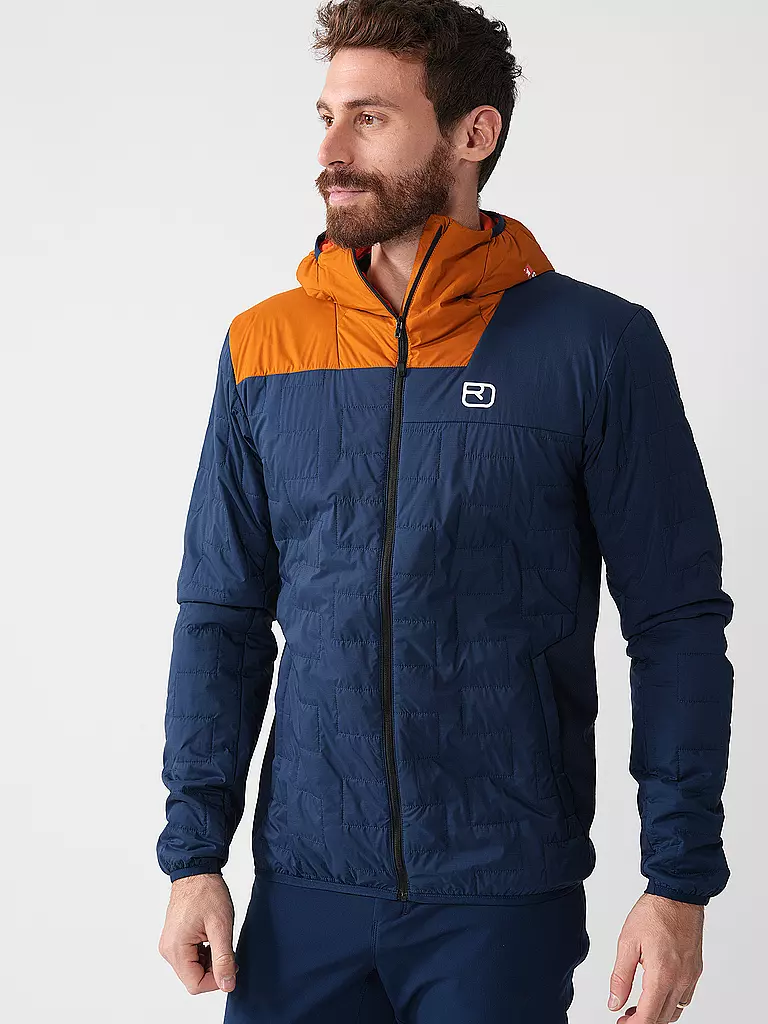 ORTOVOX | Chaqueta aislante para hombre Piz Badus SW con capucha | Azul oscuro