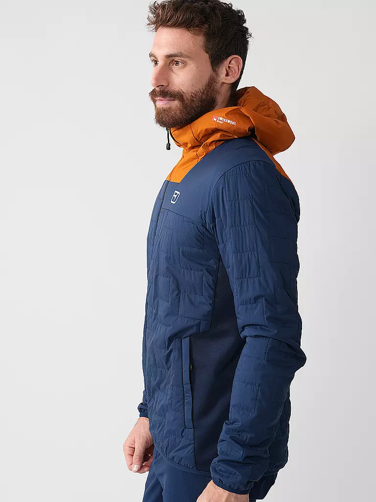 ORTOVOX | Chaqueta aislante para hombre Piz Badus SW con capucha | Azul oscuro