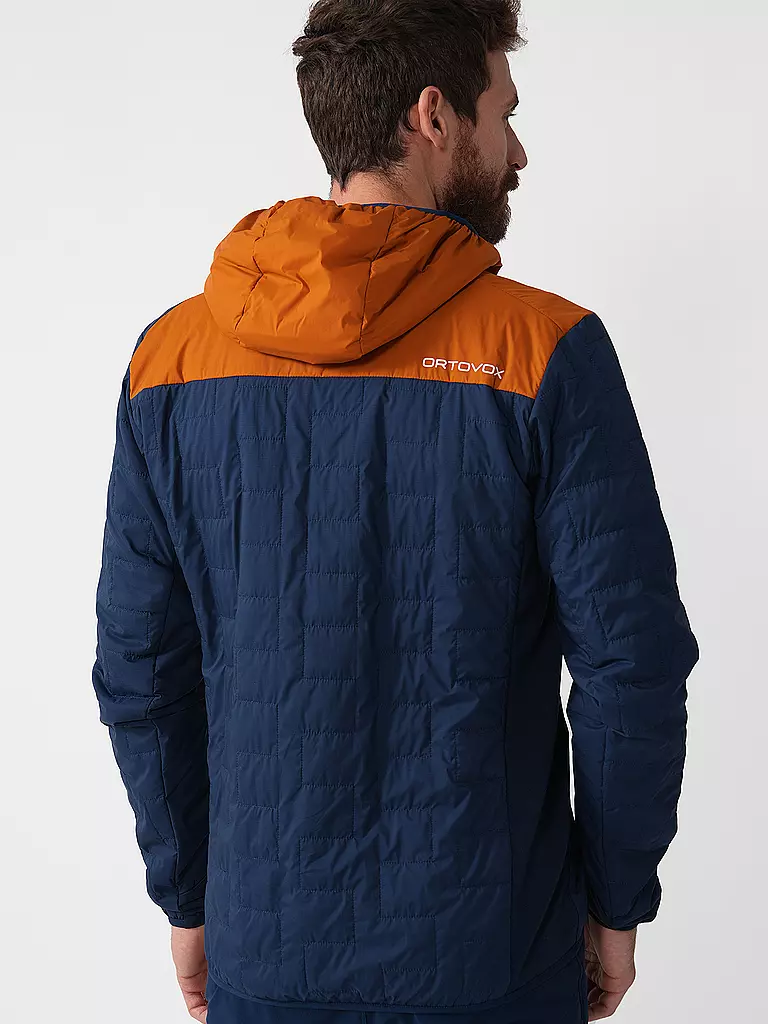 ORTOVOX | Chaqueta aislante para hombre Piz Badus SW con capucha | Azul oscuro