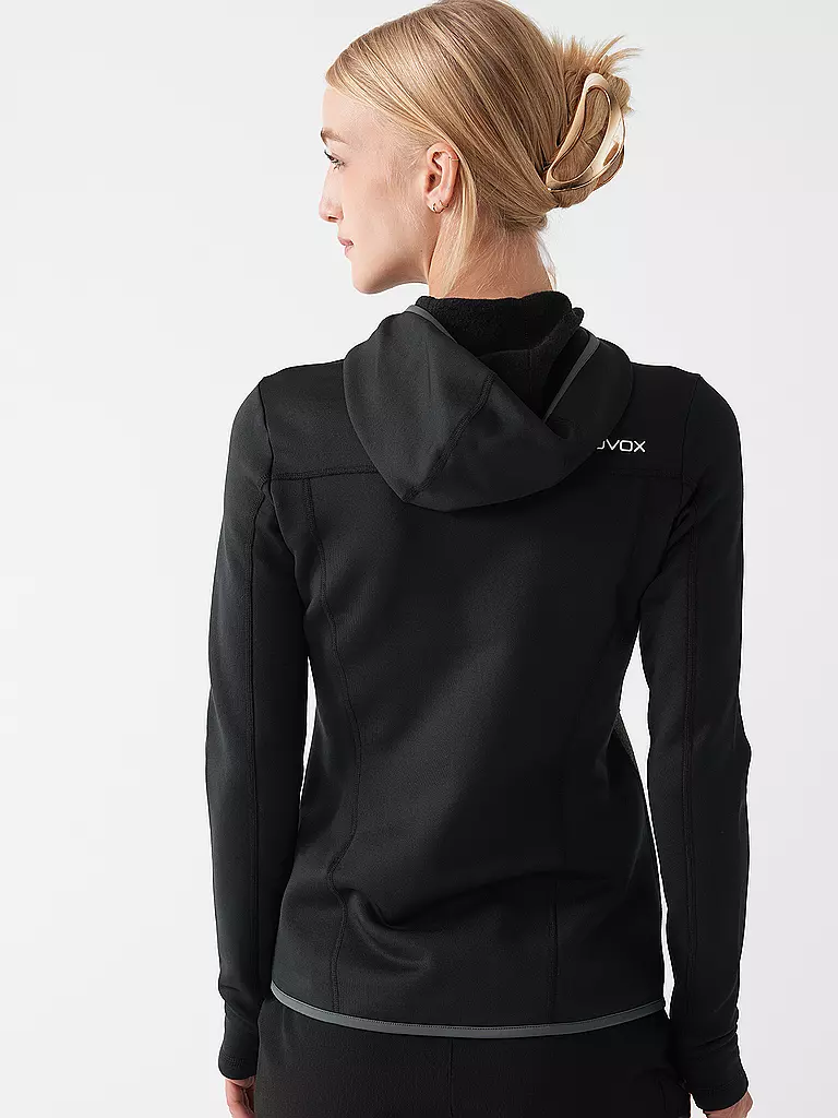 ORTOVOX | Chaqueta con capucha de forro polar para mujer | Negro
