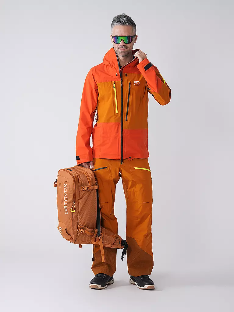 ORTOVOX | Chaqueta de esquí de travesía Deep Shell 3L para hombre | Naranja